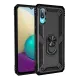 Samsung Galaxy A02 Kılıf Sofya Yüzüklü Silikon Kapak - Siyah