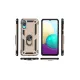 Samsung Galaxy A02 Kılıf Sofya Yüzüklü Silikon Kapak - Gold