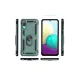Samsung Galaxy A02 Kılıf Sofya Yüzüklü Silikon Kapak - Yeşil