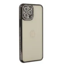 Apple iPhone 12 Pro Kılıf Joke Taşlı Silikon - Siyah