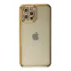 Apple iPhone 12 Pro Kılıf Joke Taşlı Silikon - Gold
