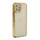 Apple iPhone 12 Pro Kılıf Joke Taşlı Silikon - Gold