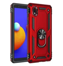 Samsung Galaxy A01 Core Kılıf Sofya Yüzüklü Silikon Kapak - Kırmızı