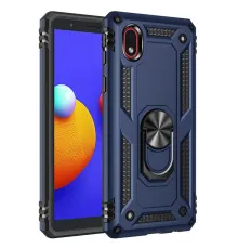 Samsung Galaxy A01 Core Kılıf Sofya Yüzüklü Silikon Kapak - Lacivert