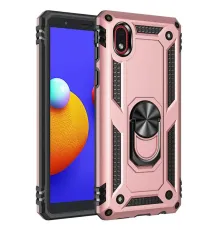 Samsung Galaxy A01 Core Kılıf Sofya Yüzüklü Silikon Kapak - Rose