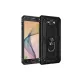 Samsung Galaxy J7 Kılıf Sofya Yüzüklü Silikon Kapak - Siyah
