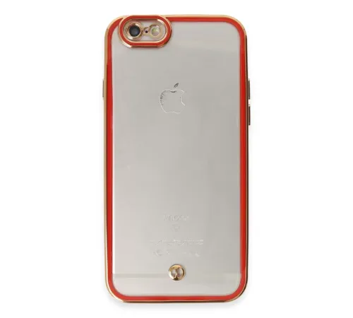 Apple iPhone 6 Kılıf Liva Lens Silikon - Kırmızı