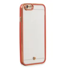 Apple iPhone 6 Kılıf Liva Lens Silikon - Kırmızı