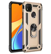 Xiaomi Redmi 9C Kılıf Sofya Yüzüklü Silikon Kapak - Gold