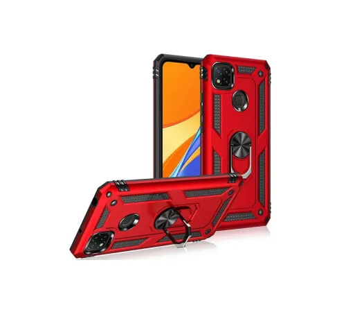 Xiaomi Redmi 9C Kılıf Sofya Yüzüklü Silikon Kapak - Rose