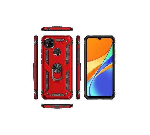 Xiaomi Redmi 9C Kılıf Sofya Yüzüklü Silikon Kapak - Rose