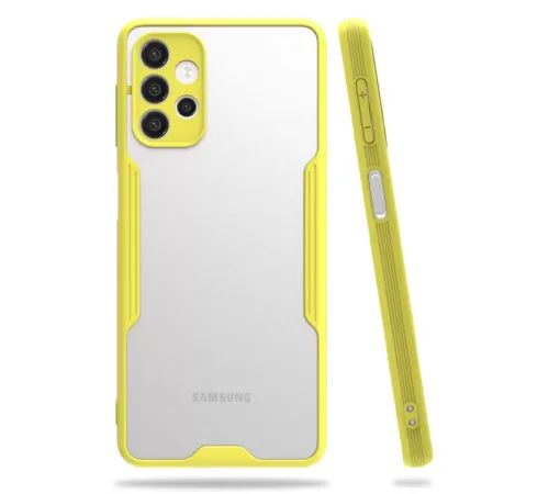 Samsung Galaxy A52 Kılıf Platin Silikon - Sarı