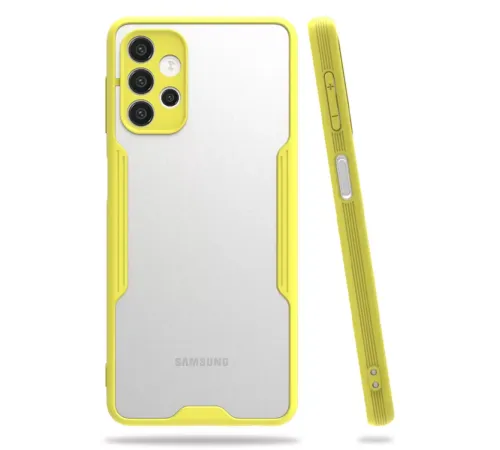 Samsung Galaxy A52 Kılıf Platin Silikon - Sarı
