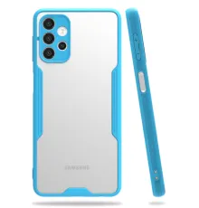 Samsung Galaxy A52 Kılıf Platin Silikon - Mavi