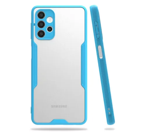 Samsung Galaxy A52 Kılıf Platin Silikon - Mavi