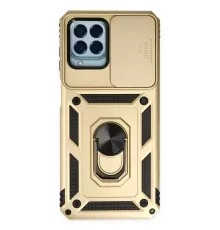Samsung Galaxy M33 Kılıf Pars Lens Yüzüklü Silikon - Gold