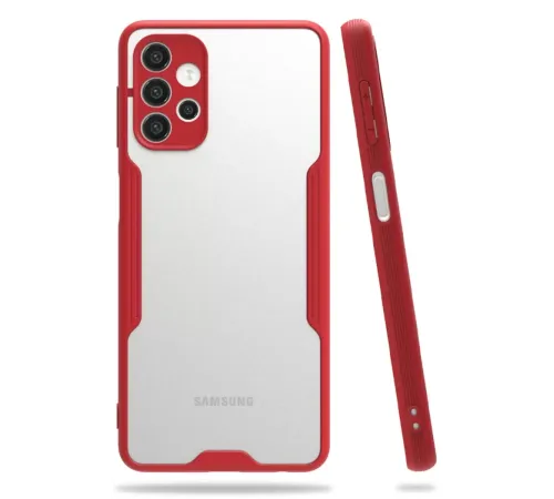 Samsung Galaxy A72 Kılıf Platin Silikon - Kırmızı
