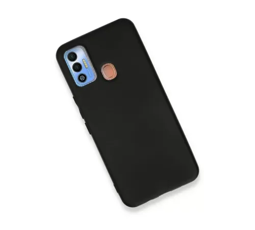 Tecno Spark 7T Kılıf First Silikon - Siyah