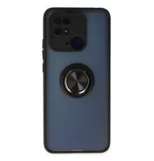 Xiaomi Redmi 10C Kılıf Montreal Yüzüklü Silikon Kapak - Siyah