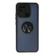 Xiaomi Redmi 10C Kılıf Montreal Yüzüklü Silikon Kapak - Siyah