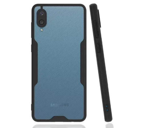 Samsung Galaxy A02 Kılıf Platin Silikon - Siyah