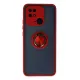 Xiaomi Redmi 10C Kılıf Montreal Yüzüklü Silikon Kapak - Kırmızı