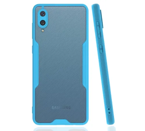 Samsung Galaxy A02 Kılıf Platin Silikon - Mavi