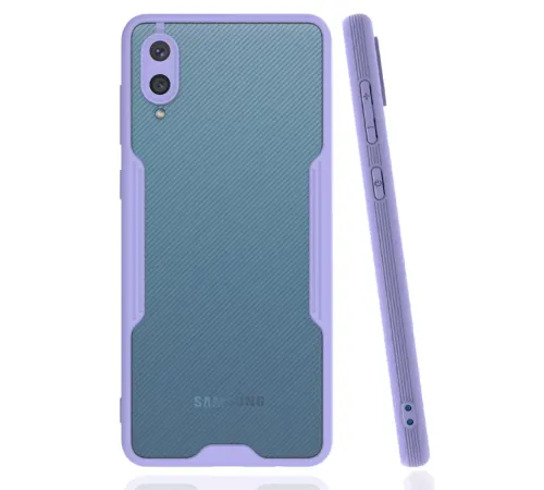 Samsung Galaxy A02 Kılıf Platin Silikon - Lila