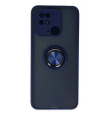 Xiaomi Redmi 10C Kılıf Montreal Yüzüklü Silikon Kapak - Lacivert