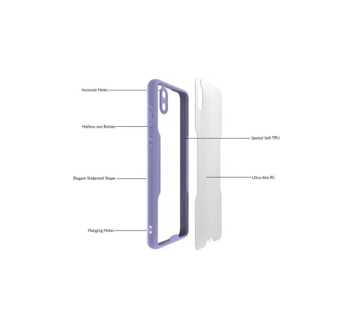 Samsung Galaxy A02 Kılıf Platin Silikon - Lacivert