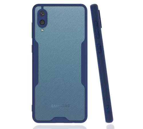 Samsung Galaxy A02 Kılıf Platin Silikon - Lacivert