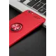 Apple iPhone 6 Kılıf Range Yüzüklü Silikon - Kırmızı