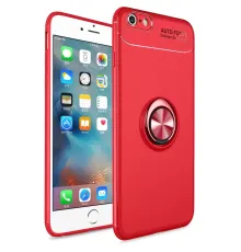 Apple iPhone 6 Kılıf Range Yüzüklü Silikon - Kırmızı