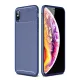 Apple iPhone XS Max Kılıf Auto Focus Karbon Kapak - Lacivert