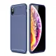 Apple iPhone XS Max Kılıf Auto Focus Karbon Kapak - Lacivert