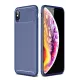 Apple iPhone XS Max Kılıf Auto Focus Karbon Kapak - Lacivert