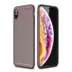 Apple iPhone XS Max Kılıf Auto Focus Karbon Kapak - Kahverengi
