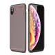 Apple iPhone XS Max Kılıf Auto Focus Karbon Kapak - Kahverengi