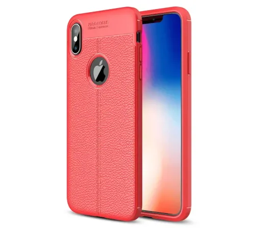 Apple iPhone XS Max Kılıf Auto Focus Kapak - Kırmızı