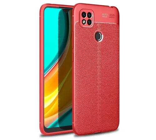 Redmi 9C Kılıf Auto Focus Kapak - Kırmızı