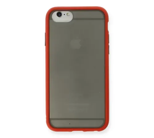 Apple iPhone 6 Kılıf Montreal Silikon Kapak - Kırmızı