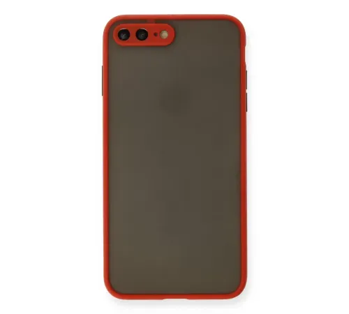 Apple iPhone 7 Plus Kılıf Montreal Silikon Kapak - Kırmızı