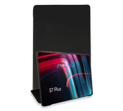 Samsung Galaxy T970 Tab S7 Plus 12.4 Kılıf Tablet Smart Kılıf - Siyah