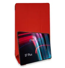 Samsung Galaxy T970 Tab S7 Plus 12.4 Kılıf Tablet Smart Kılıf - Kırmızı
