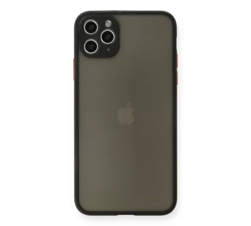 Apple iPhone 11 Pro Max Kılıf Montreal Silikon Kapak - Siyah