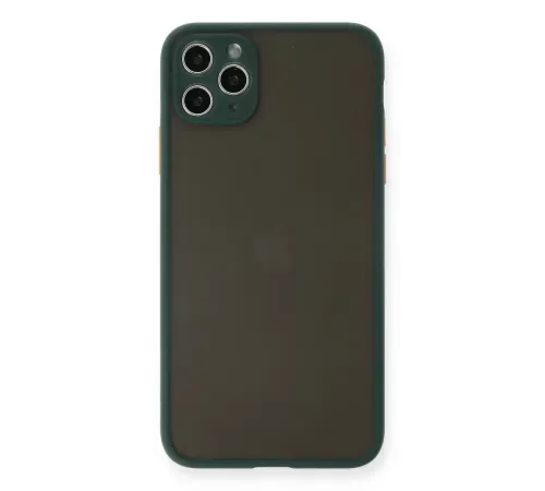 Apple iPhone 11 Pro Max Kılıf Montreal Silikon Kapak - Yeşil