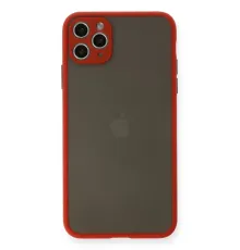 Apple iPhone 11 Pro Max Kılıf Montreal Silikon Kapak - Kırmızı