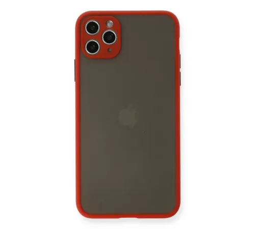 Apple iPhone 11 Pro Max Kılıf Montreal Silikon Kapak - Kırmızı
