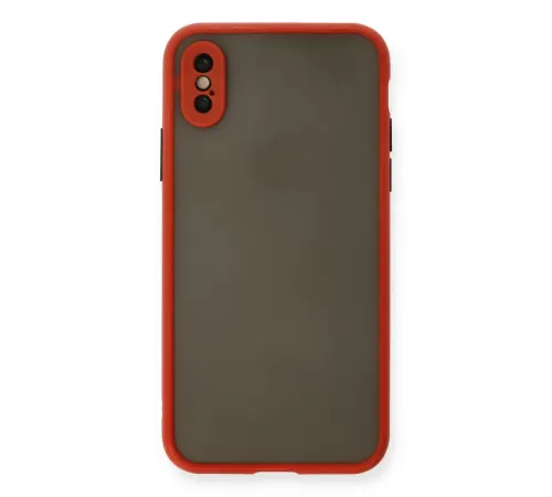 Apple iPhone X Kılıf Montreal Silikon Kapak - Kırmızı