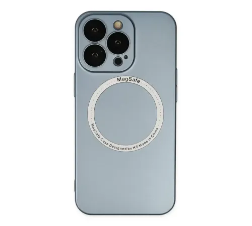Apple iPhone 13 Pro Kılıf Jack Magneticsafe Lens Silikon - Sierra Blue